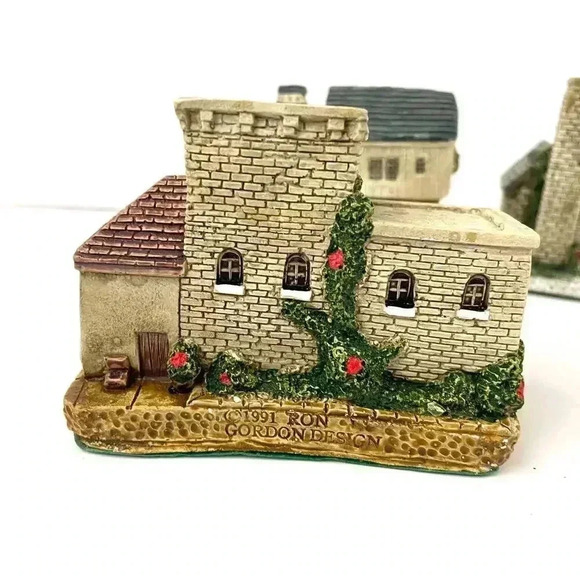 Lot of 5 VTG River Road Collection Ceramic Cottages Houses 90's Gordon Design 4" - Picture 7 of 16